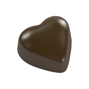 Molde de Policarbonato Implast REF No-380 10 g lleno de chocolate derretido