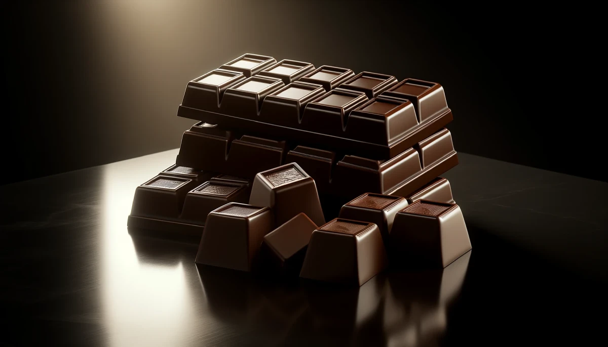 imagen con los chocolates en un ambiente de presentación de producto