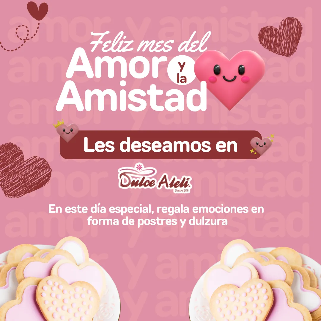 Banner Amor Y Amistad Descuento dulce aleli telefono